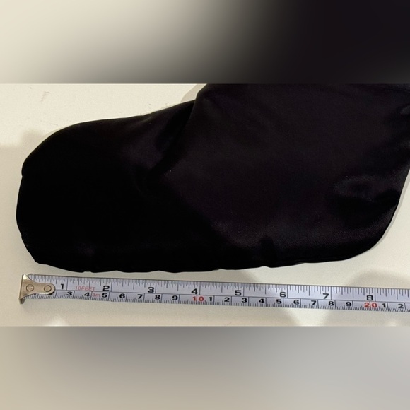 NWOT MAC Cosmetics Holiday Collection Black Satin Bow Christmas Stocking - Picture 6 of 7